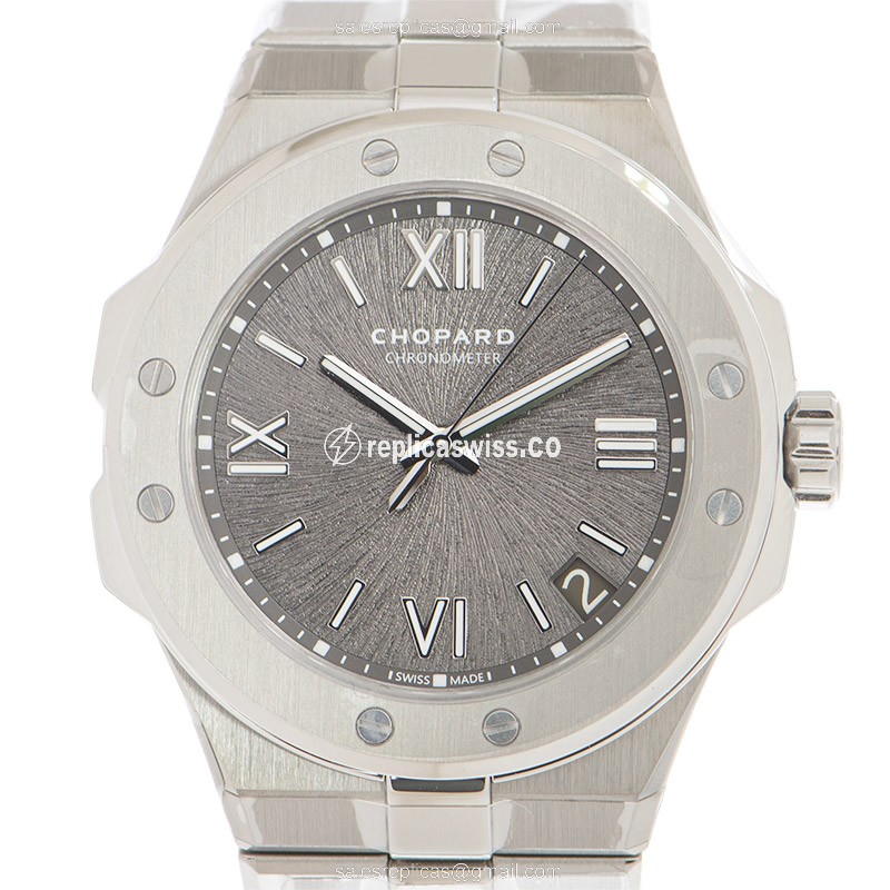 Chopard Alpine Eagle Replica - Automatic - Steel Case - Gray Dial - Silver Steel Strap